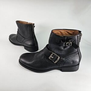 FRYE Tyler Engineer Boots Womens 7 3472366 Combat Biker Moto Harness Zip Buckle